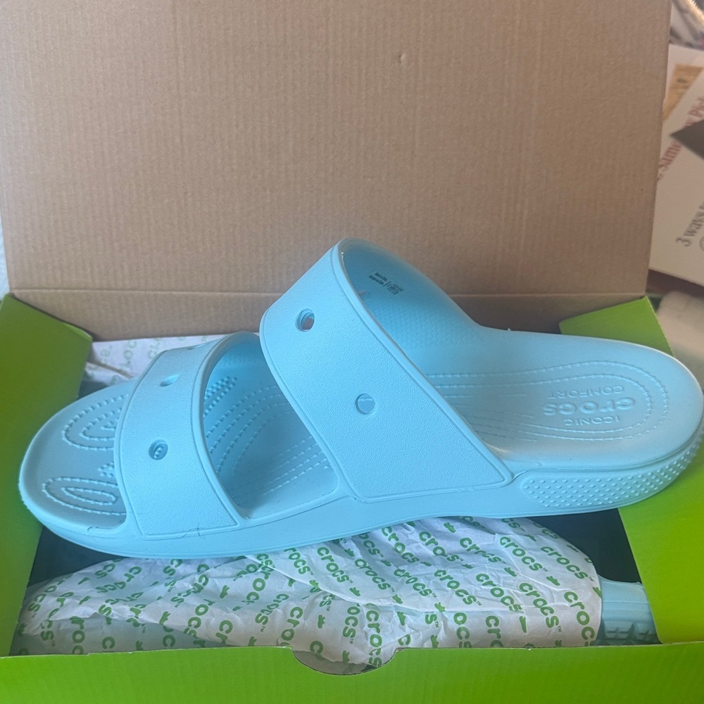Crocs  Blue Slide Sandals